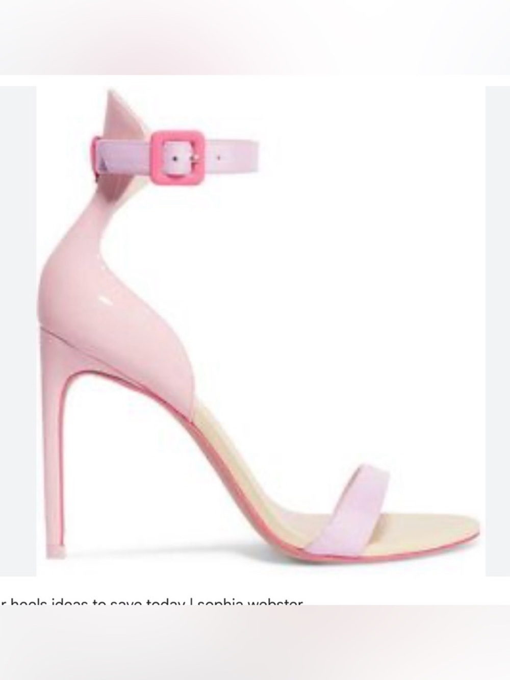 SOPHIA WEBSTER Women's Pink Ankle-Strap Stiletto Sandals. Size 61/2